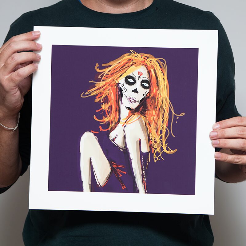 Dia De Muertos Ginger hair