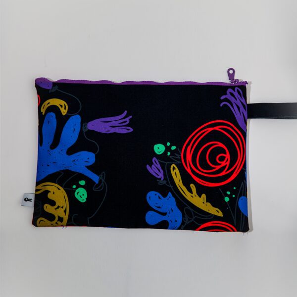 Floral Carry-All Pouch - Black