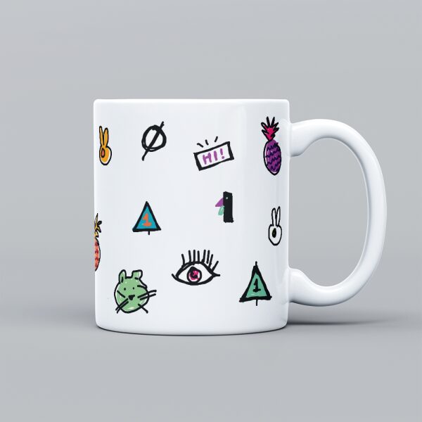 Hi! Purple - Orange Mug