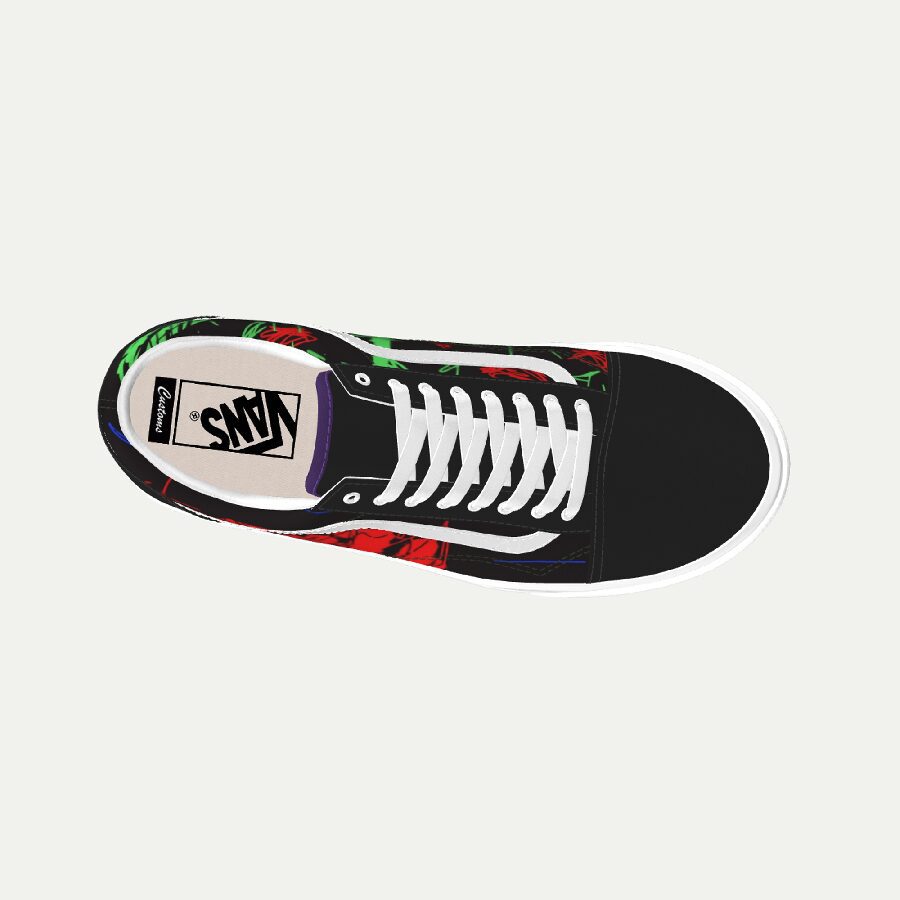 Red-Flower-N2-Old-School-Vans