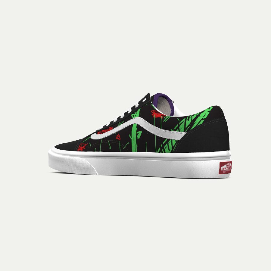 Red-Flower-N3-Old-School-Vans